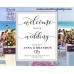 Wedding Welcome sign, Welcome to our Wedding sign,(desing 022w)